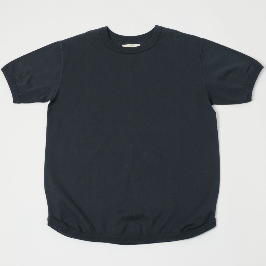 Clothing Full Count | Full Count 5222 Flat Seam Heavyweight S/S Tee - Ink Black