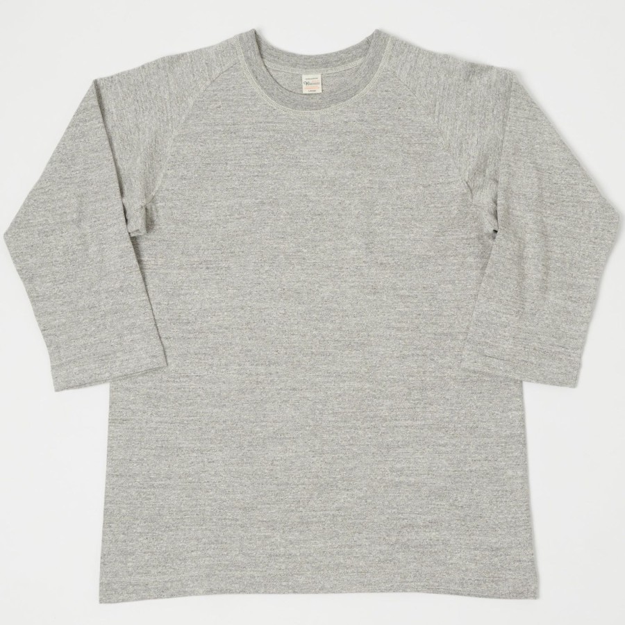 Clothing Warehouse & Co | Warehouse 4049 3/4 Sleeve Freedom Tee - Heather Grey