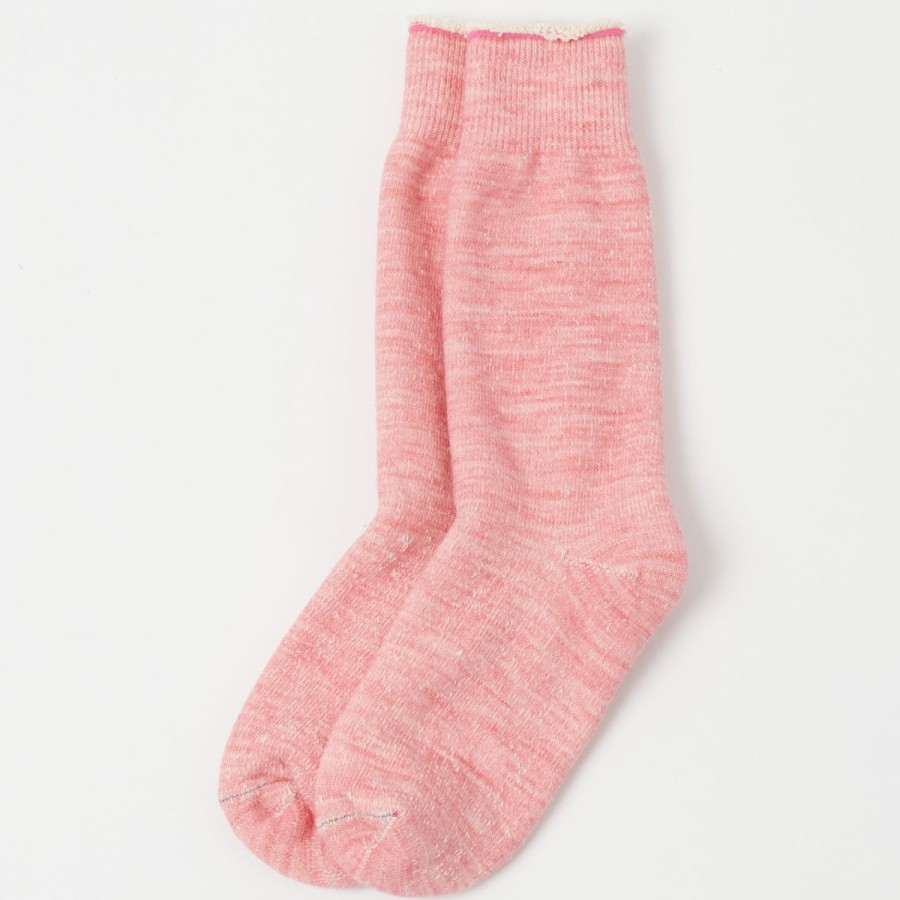 Accessories RoToTo | Rototo Double Face Crew Sock - Light Pink