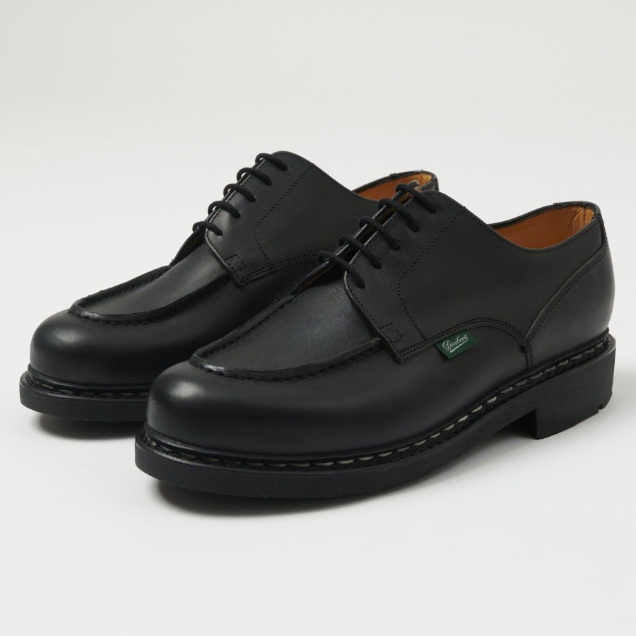 Footwear Paraboot | Paraboot Chambord Tex Shoe - Black Lisse Noir