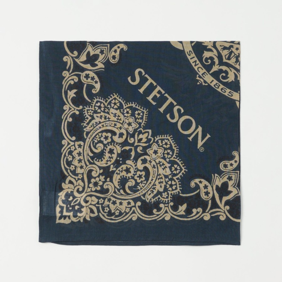 Accessories Stetson | Stetson Cotton Bandana - Navy