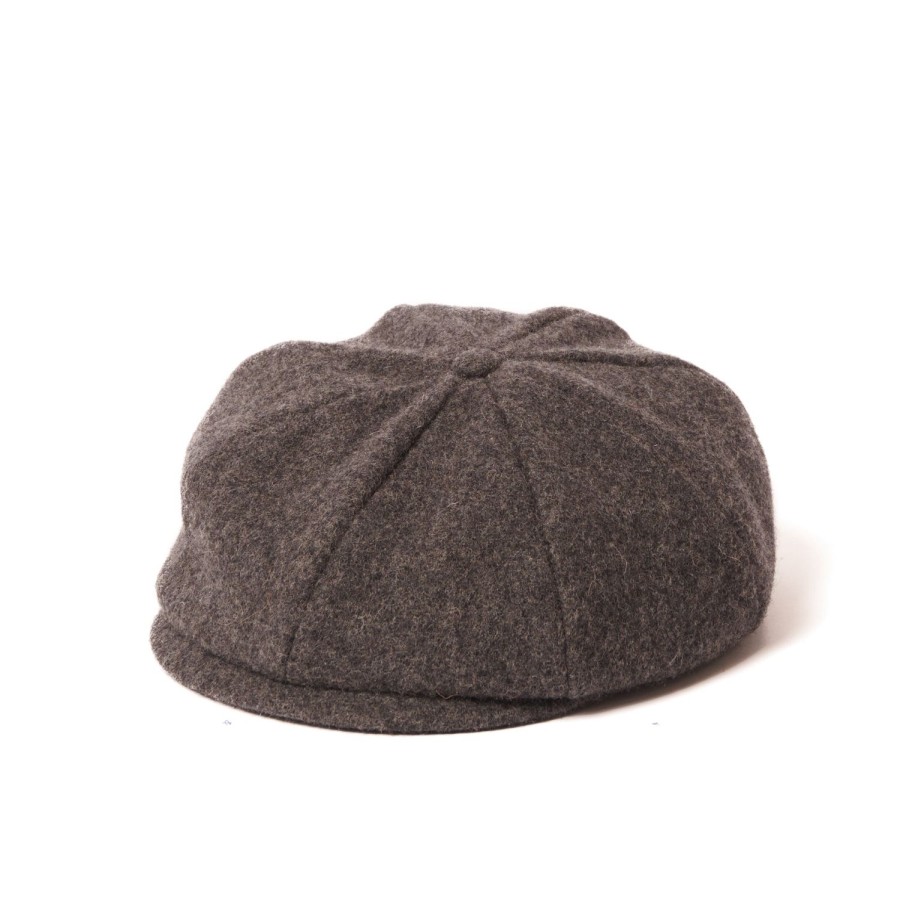 Accessories Crown Cap | Crown Cap 1-235S Wool News Boy Cap - Charcoal