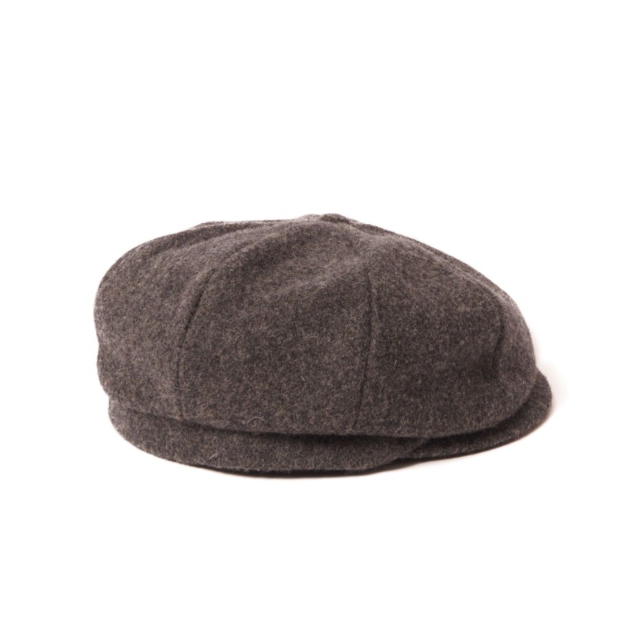 Accessories Crown Cap | Crown Cap 1-235S Wool News Boy Cap - Charcoal