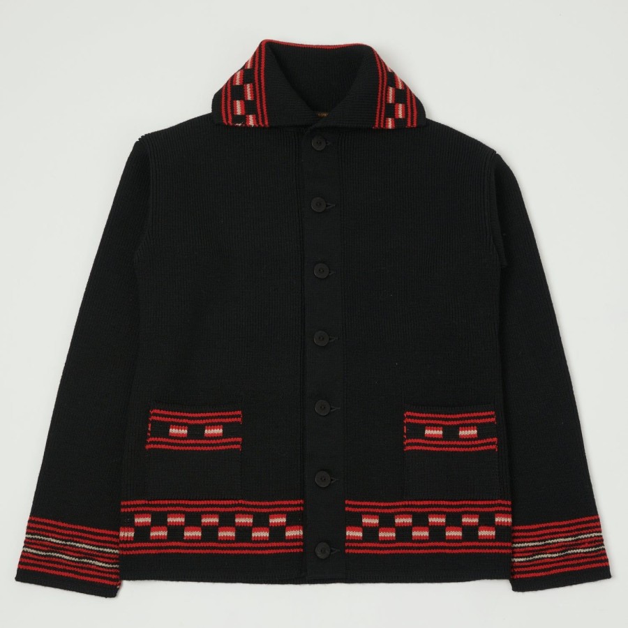 Clothing John Gluckow | John Gluckow 'The Bradley' 1920 Knit Cardigan - Black