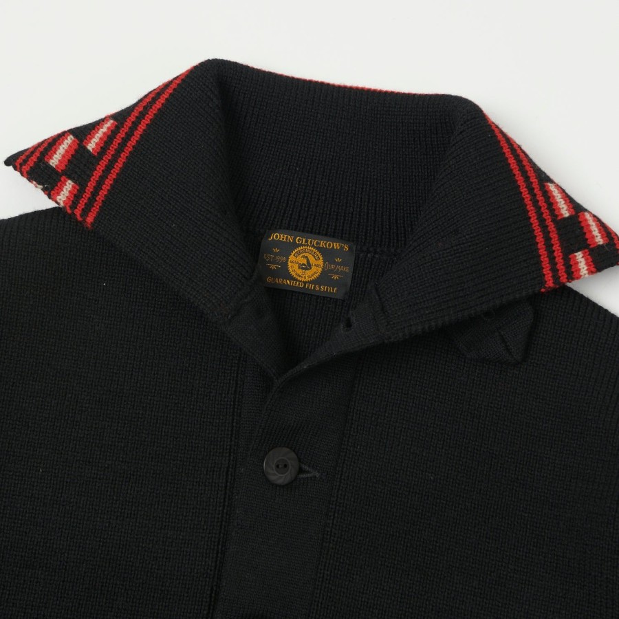 Clothing John Gluckow | John Gluckow 'The Bradley' 1920 Knit Cardigan - Black