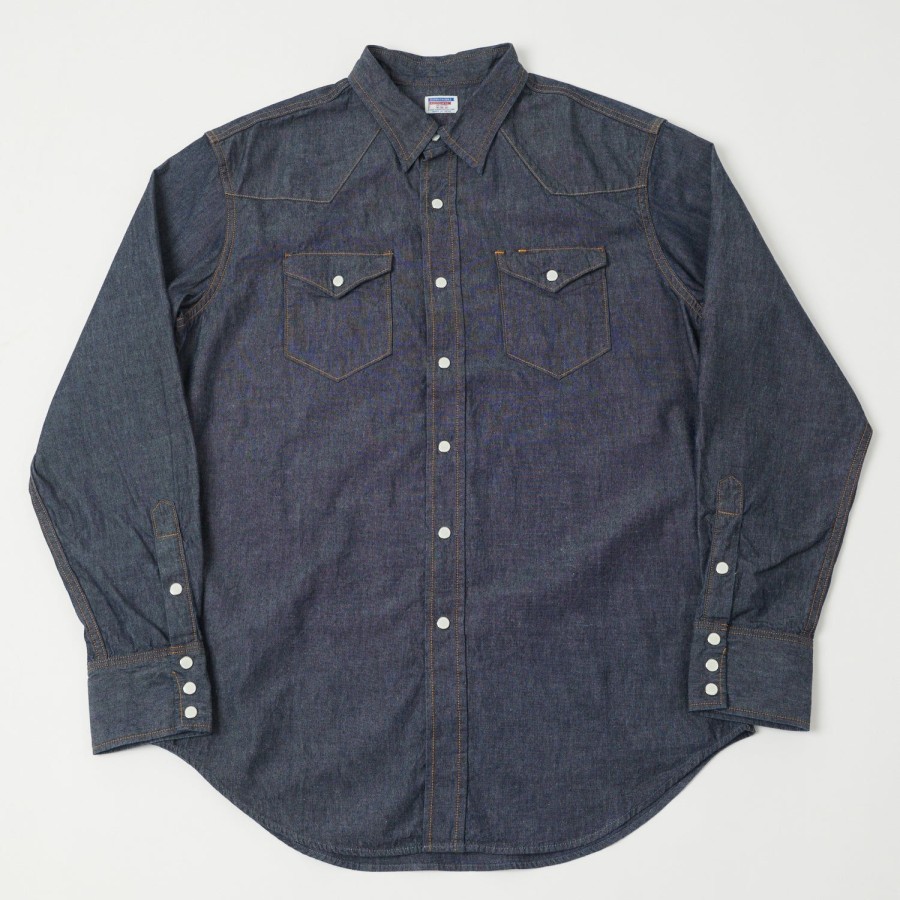 Clothing Dubbleworks | Dubbleworks Lot. 43001 Western Shirt - Navy Blue