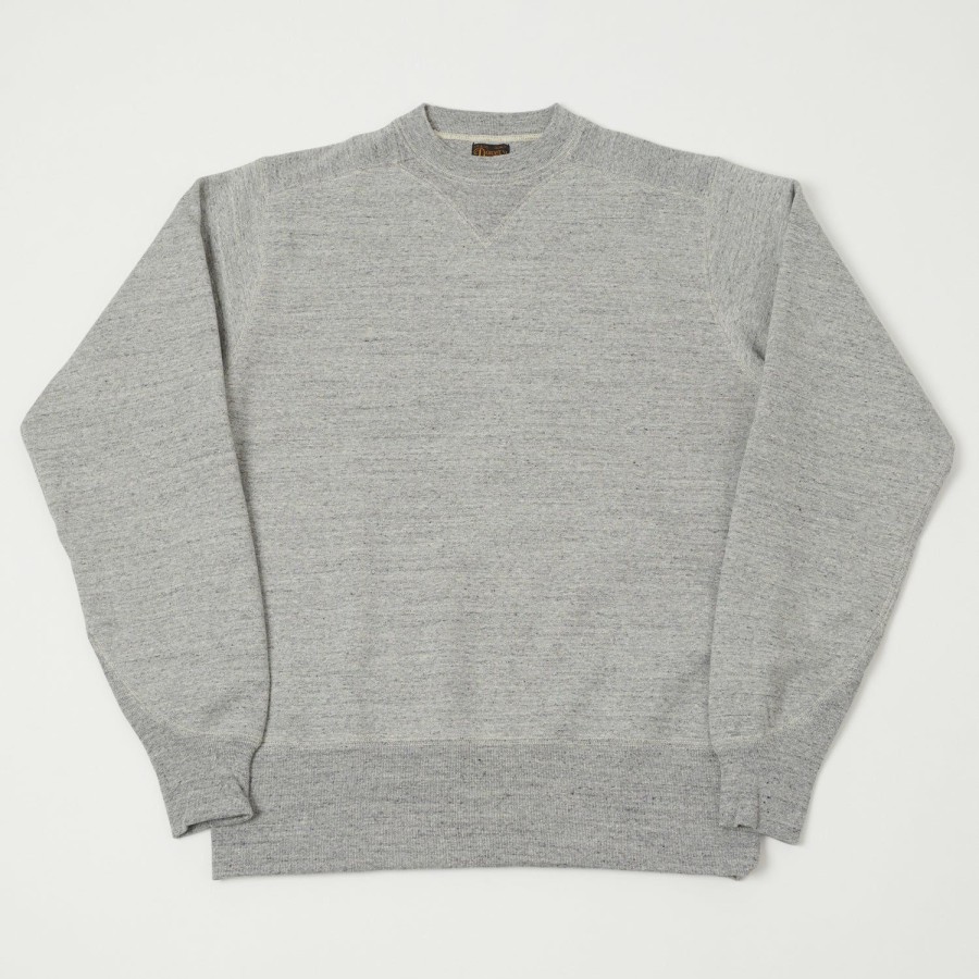 Clothing Freewheelers & Co | Freewheelers 2234009 Heavyweight Athletic Sweatshirt - Mix Grey