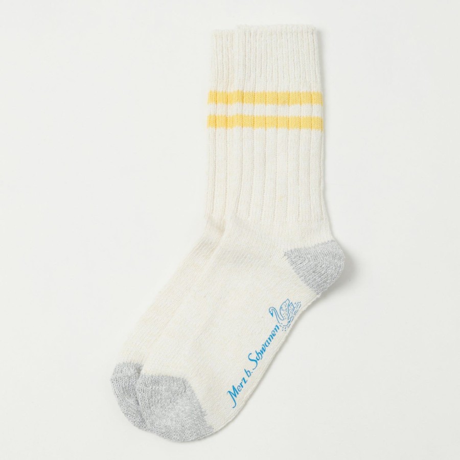 Accessories Merz b. Schwanen | Merz B. Schwanen Gs05 Stripe Socks - Nature/Sunshine