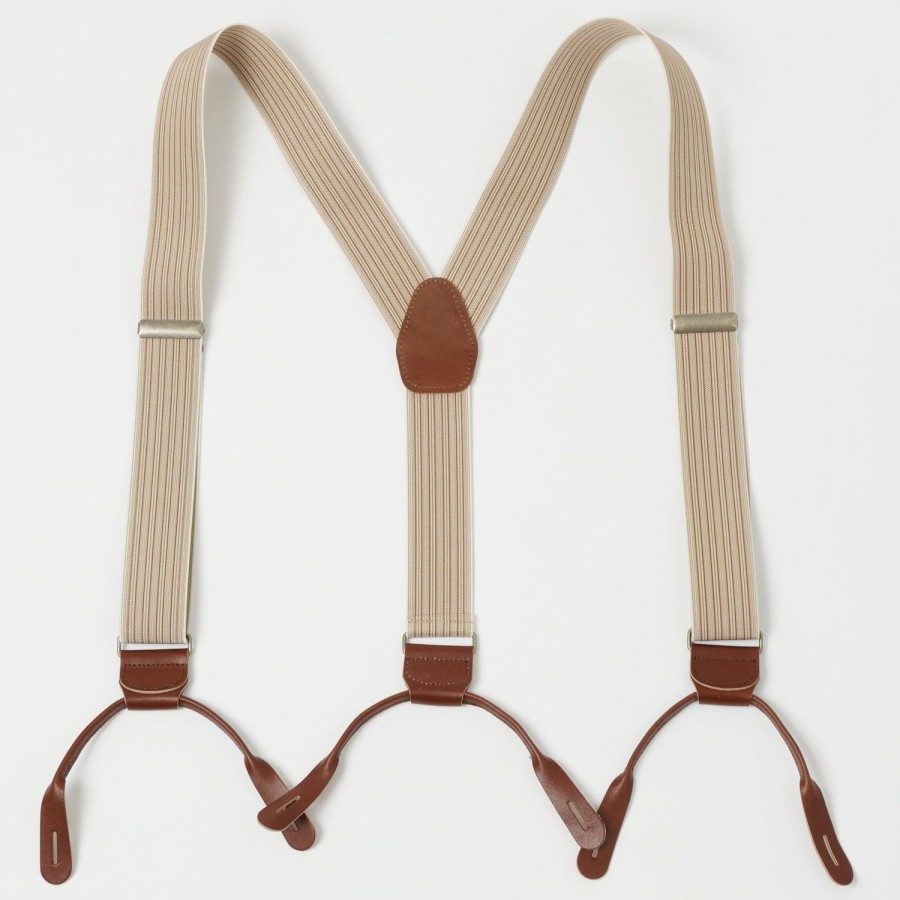 Accessories Full Count | Full Count 6016 Suspender - Ecru