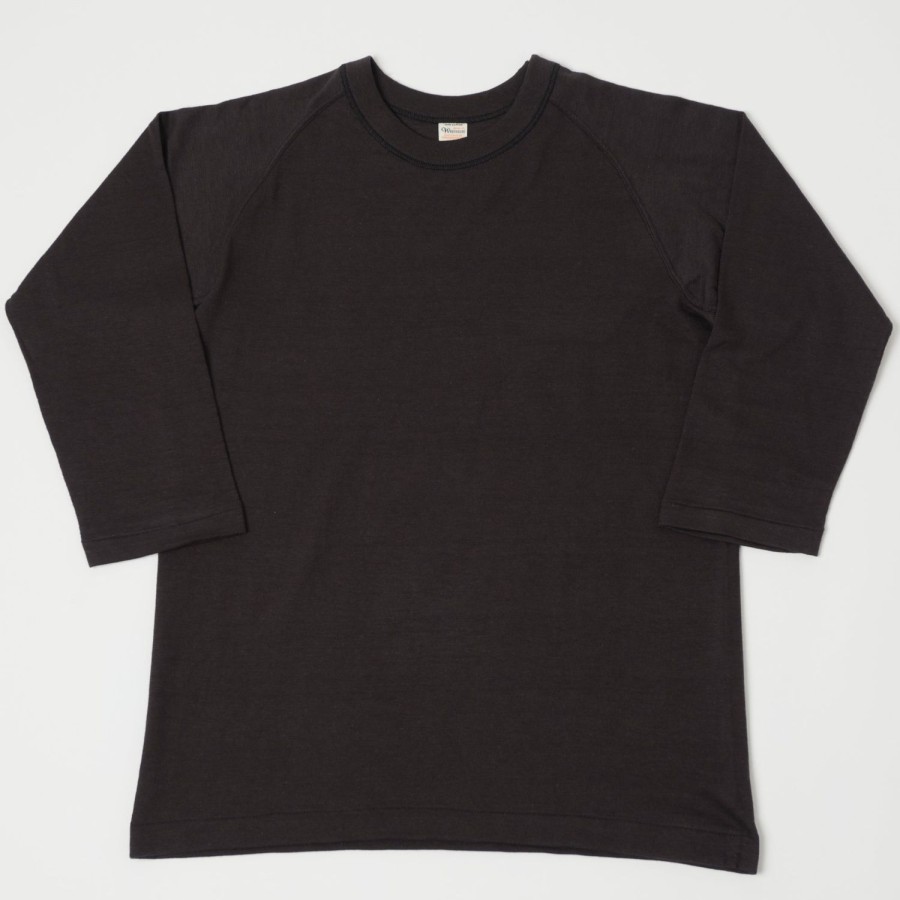 Clothing Warehouse & Co | Warehouse 4049 3/4 Sleeve Freedom Tee - Black