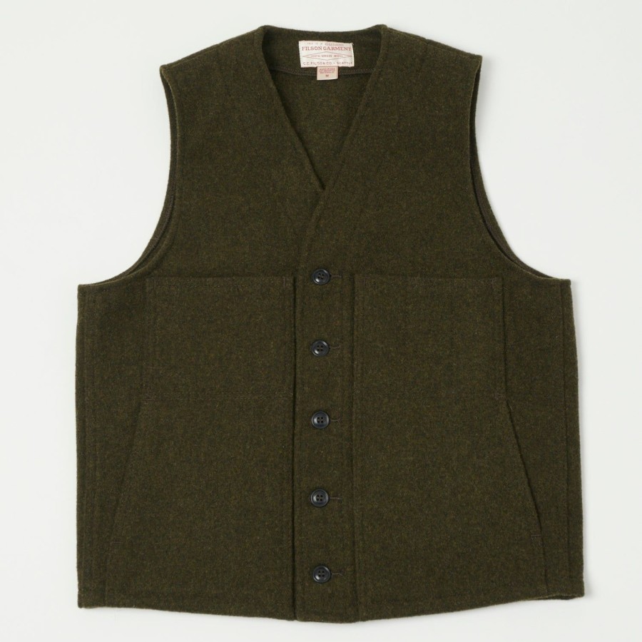 Clothing Filson | Filson Mackinaw Wool Vest - Forest Green