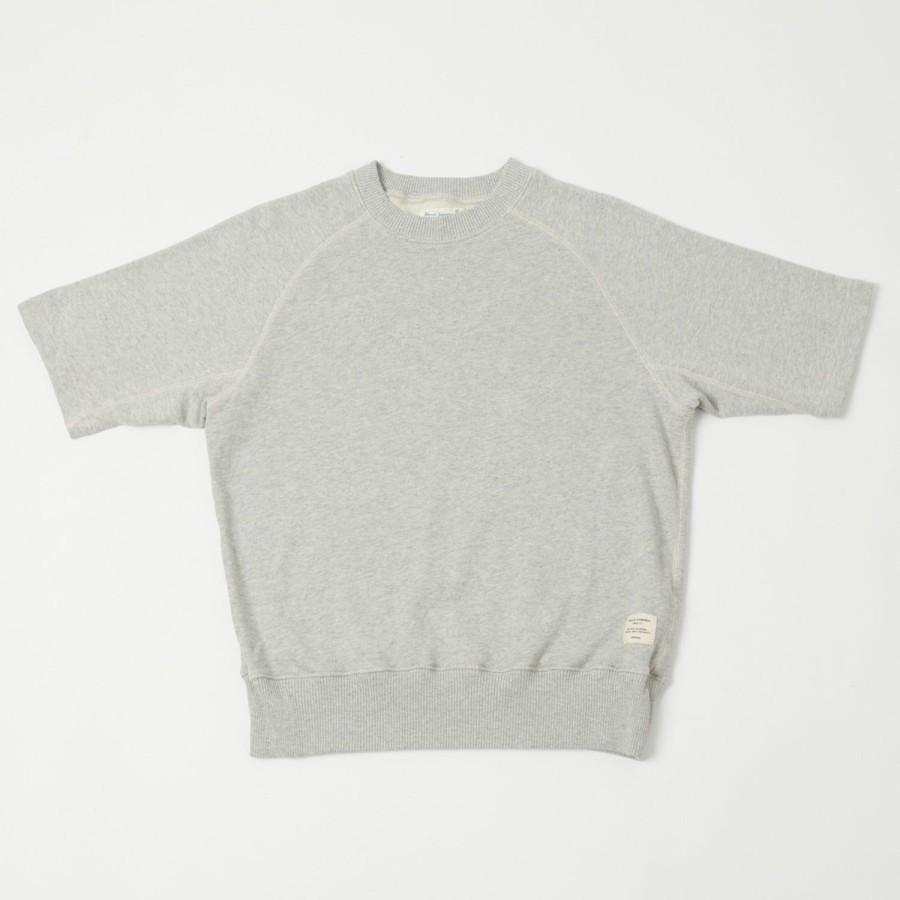 Clothing Merz b. Schwanen | Merz B. Schwanen Rgsw02 Short Sleeve Sweatshirt - Heather Grey