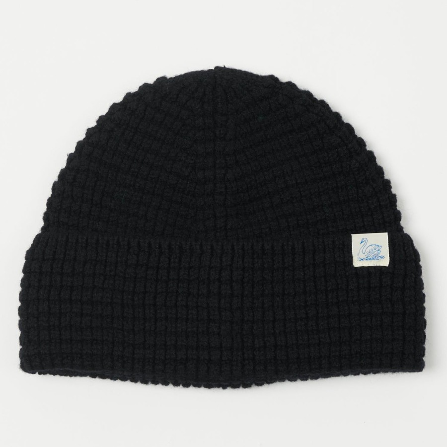 Accessories Merz b. Schwanen | Merz B. Schwanen Mwbn06 Good Basics Beanie - Deep Black