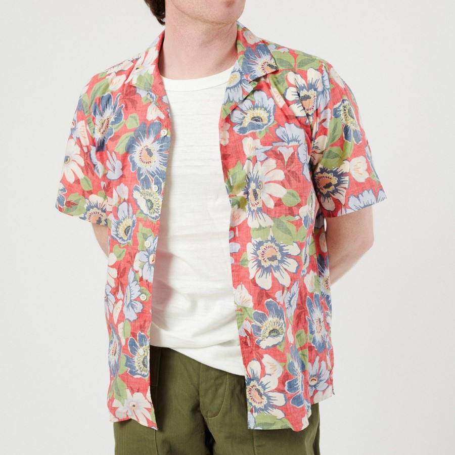 Clothing Hartford | Hartford Print Palm Shirt - Mc Red