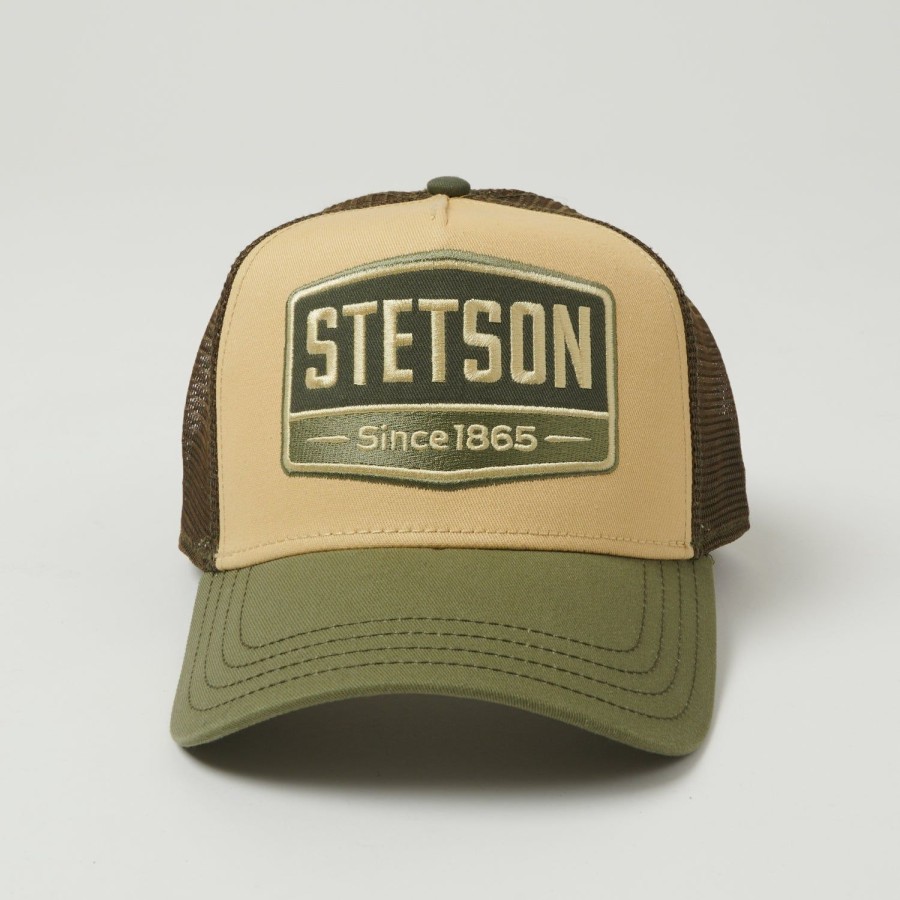 Accessories Stetson | Stetson 'Gasoline' Trucker Cap - Green/Tan