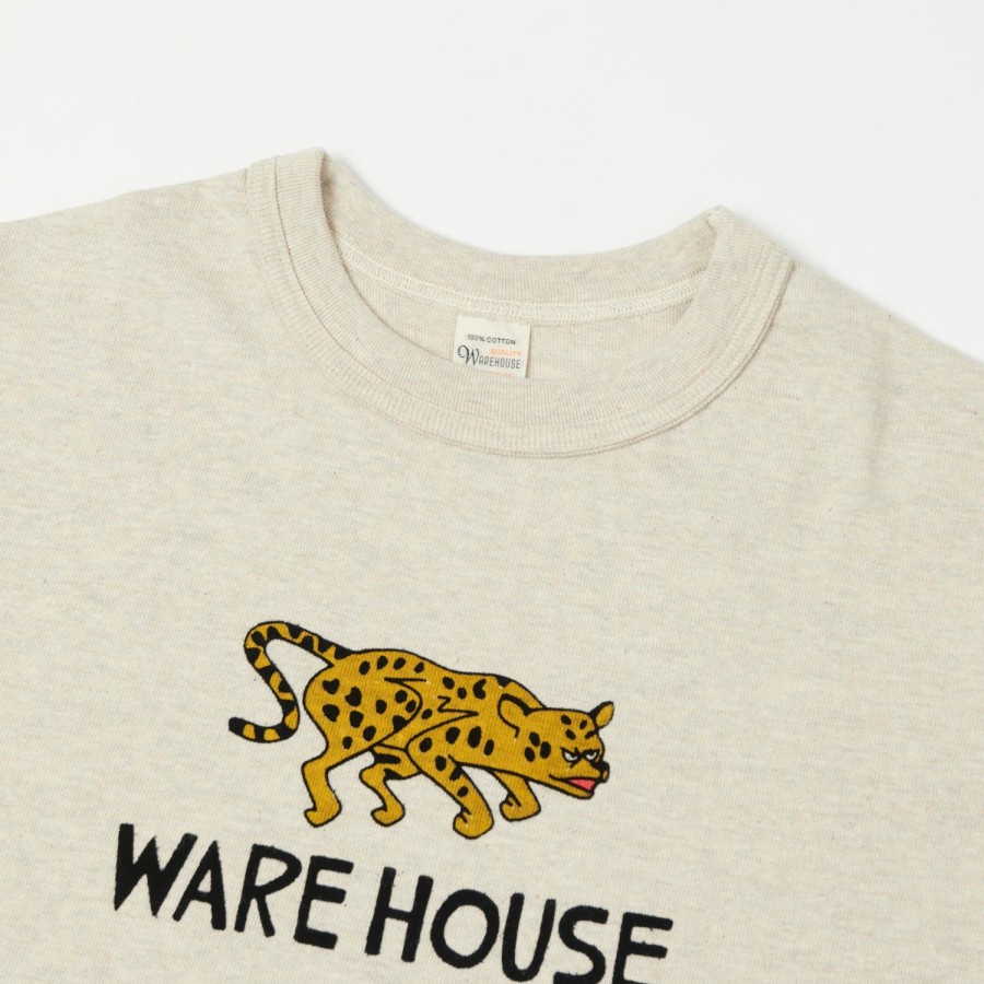 Clothing Warehouse & Co | Warehouse X Yusuke Hanai 4601 'Jaguar' Flock Print Tee - Oatmeal