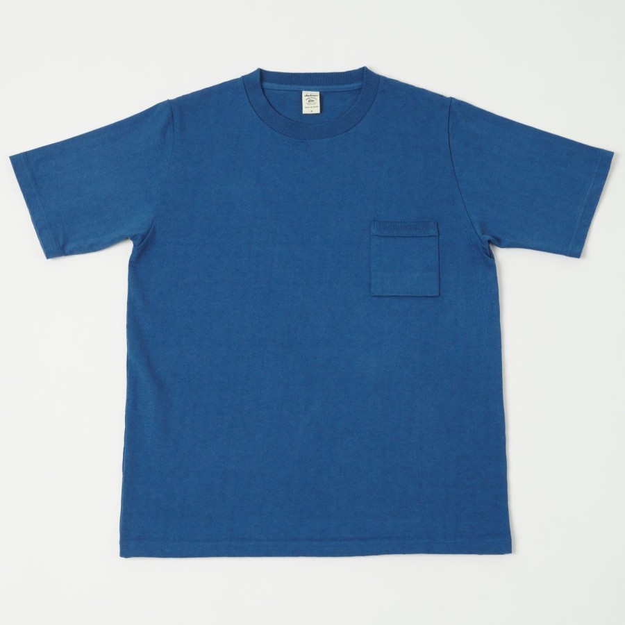 Clothing Jackman | Jackman Jm5870 Dotsume Pocket Tee - Horizon Blue