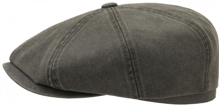 Accessories Stetson | Stetson 6841102-5 Hatteras Cotton Flat Cap - Olive Green