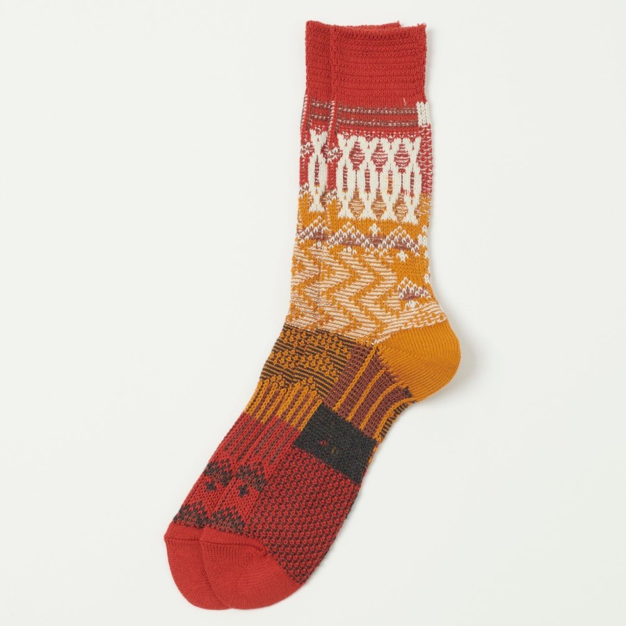 Accessories Anonymous Ism | Anonymous Ism Multi Links Jq Crew Sock - Red