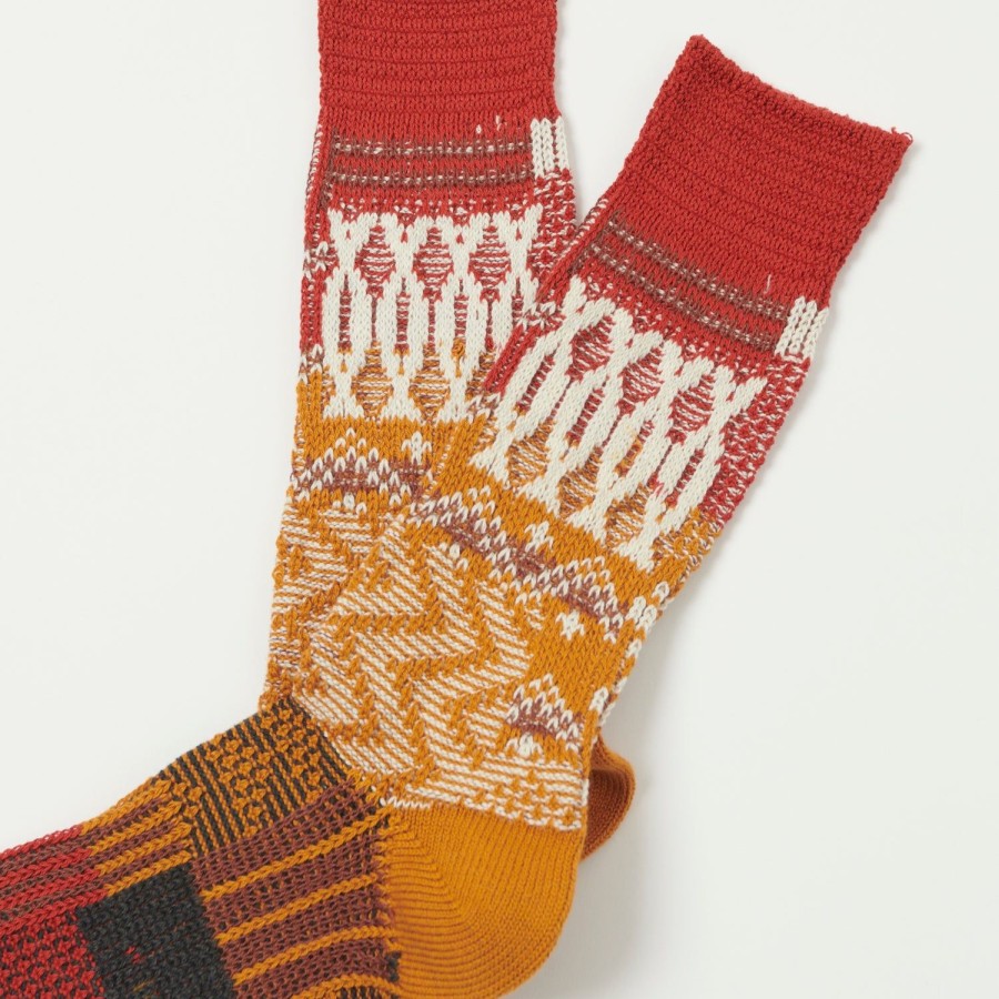 Accessories Anonymous Ism | Anonymous Ism Multi Links Jq Crew Sock - Red