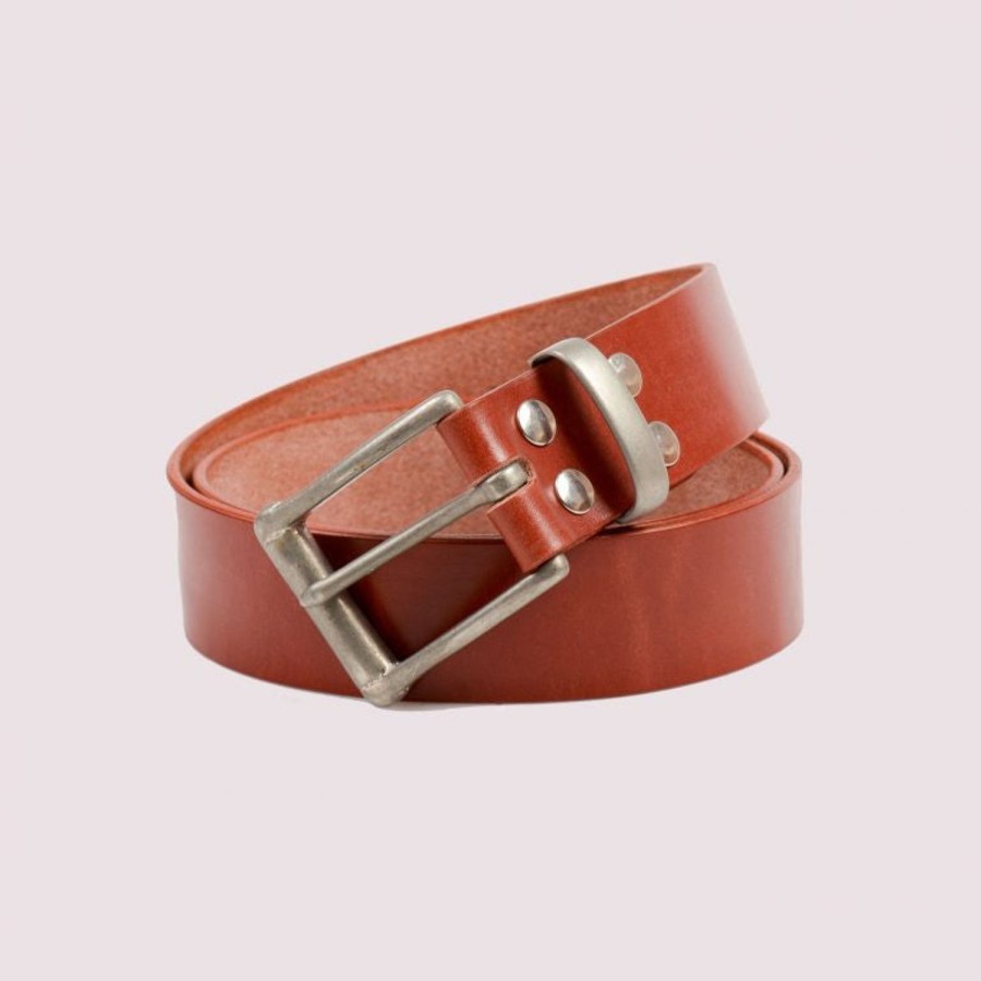 Accessories Barnes & Moore | Barnes & Moore Garrison Belt - Chestnut/Nickel