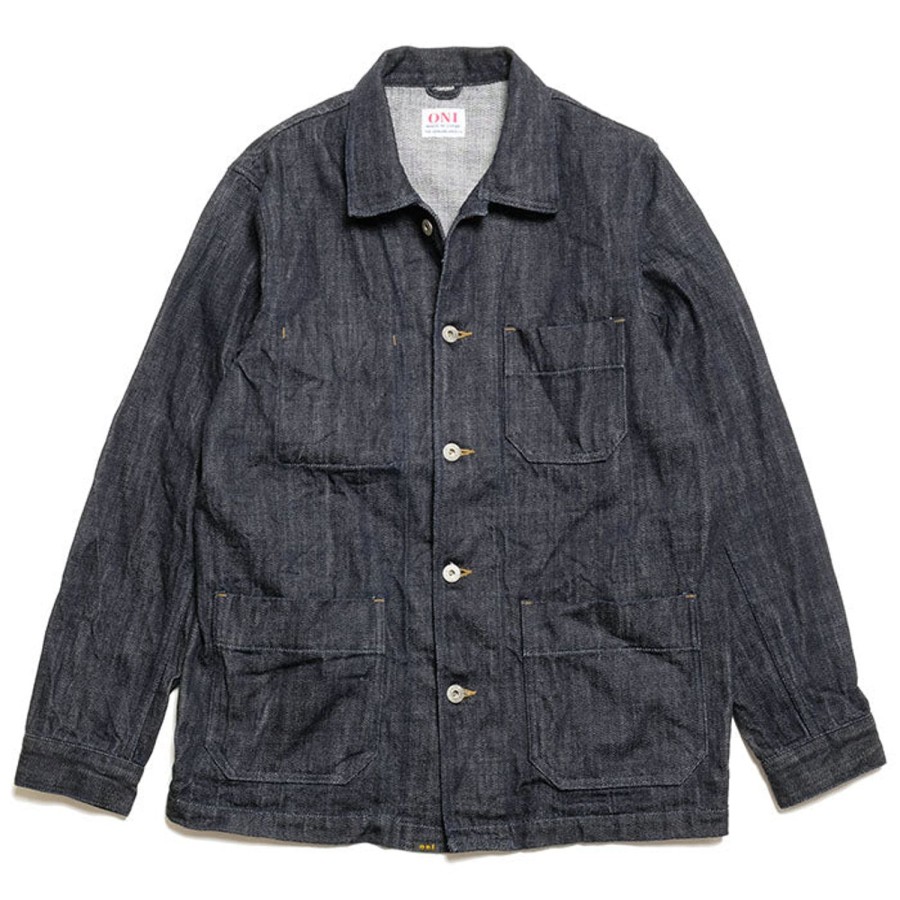 Clothing ONI Denim | Oni 03100 12Oz Loose Weave Work Jacket - Blue Rinsed Denim