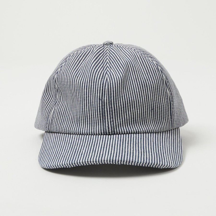 Accessories Crown Cap | Crown Cap Engineer Stripe Ball Cap - White/Navy Stripe