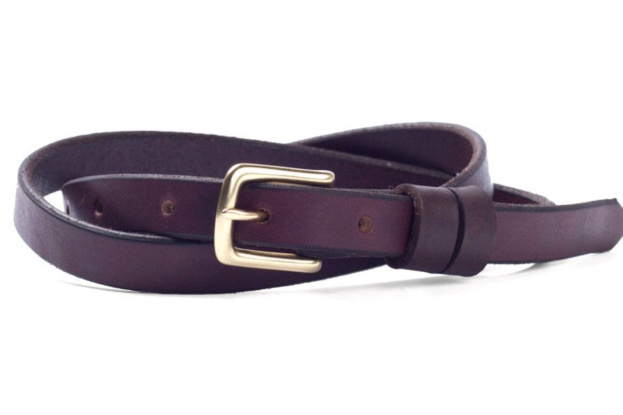 Accessories Tanner Goods | Tanner Goods Narrow Belt Dark Oak