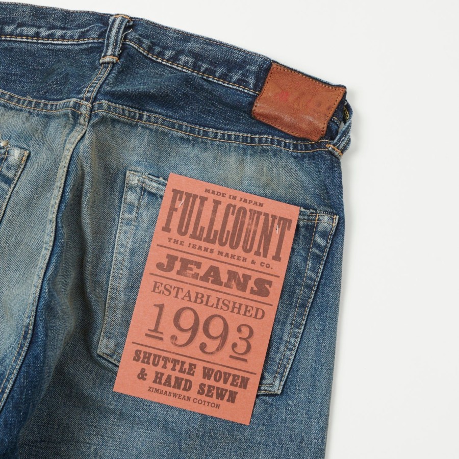 Clothing Full Count | Full Count 1345-0105Xx 15.5Oz 'Fear Of The Dark' Loose Straight Jean - Heavy Wash