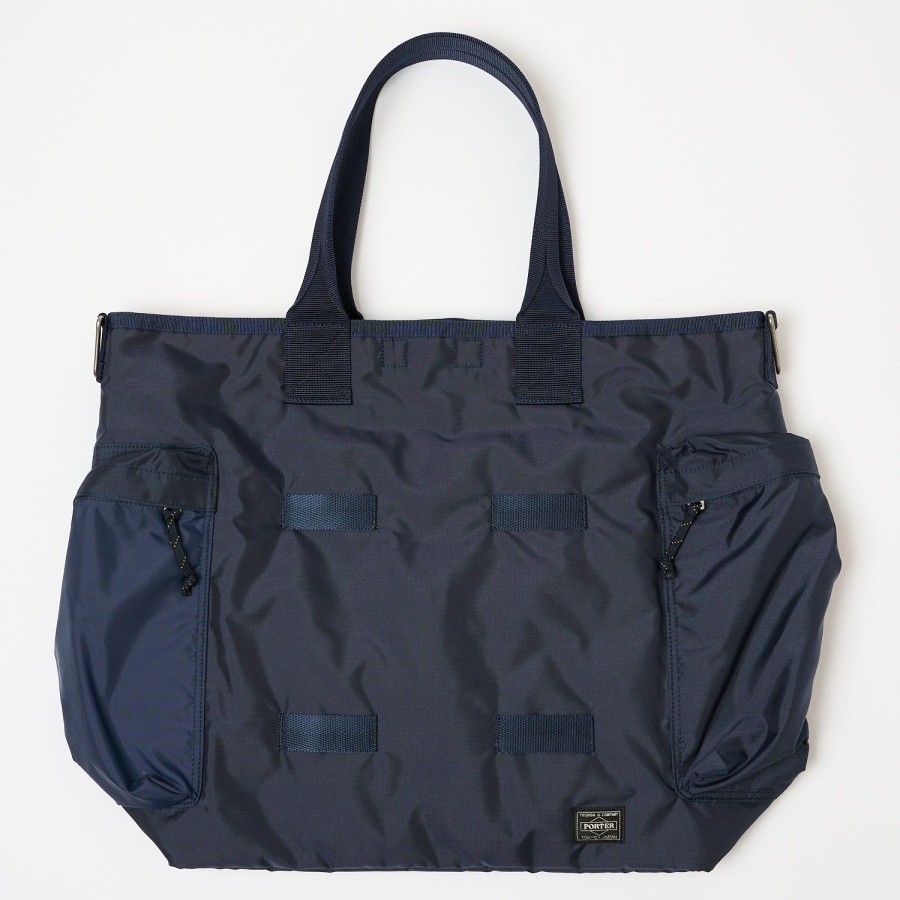 Accessories Porter - Yoshida & Co. | Porter-Yoshida & Co. Force 2Way Tote Bag - Navy