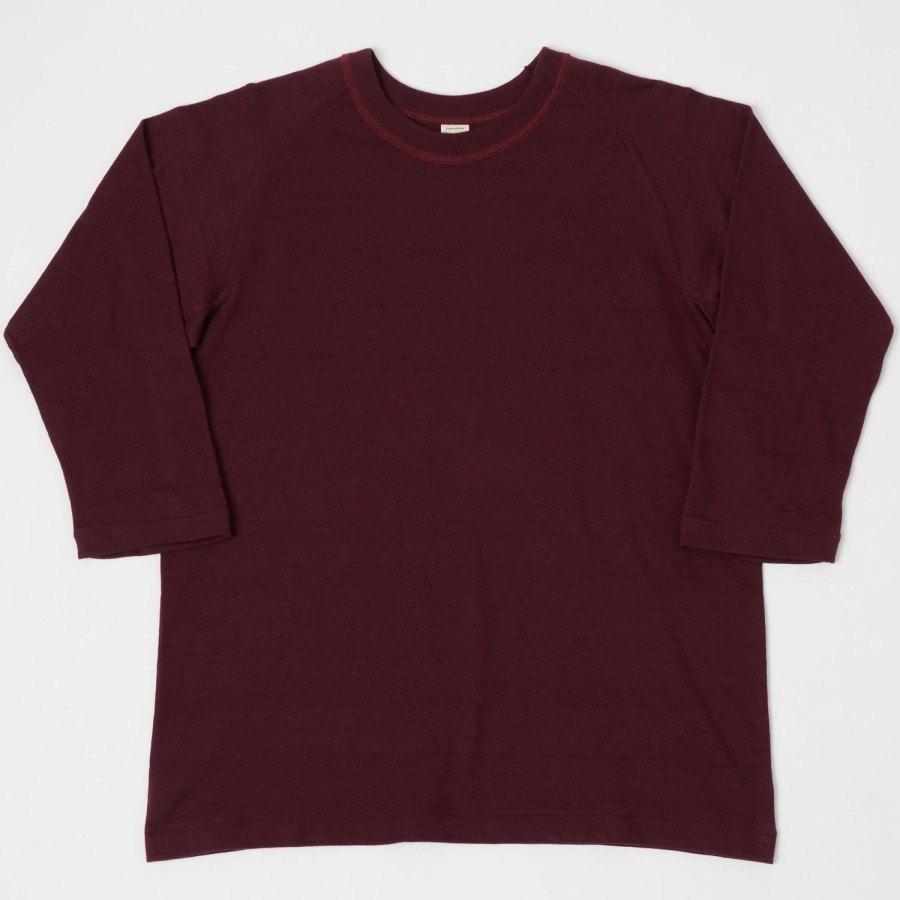 Clothing Warehouse & Co | Warehouse 4049 3/4 Sleeve Freedom Tee - Bordeaux