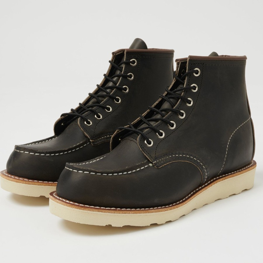 Footwear Red Wing | Red Wing 8890 6" Classic Moc Toe Boot - Charcoal Rough & Tough