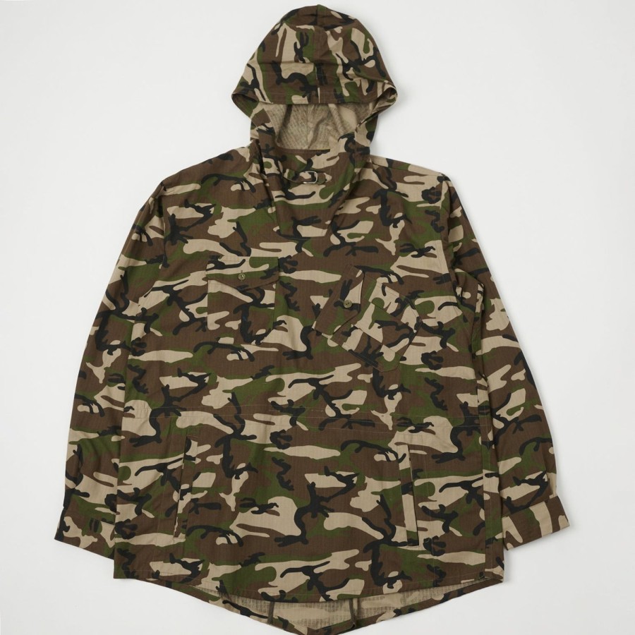 Clothing Gorouta | Gorouta 0305 Windbreak Pullover Ripstop Jacket - Camo