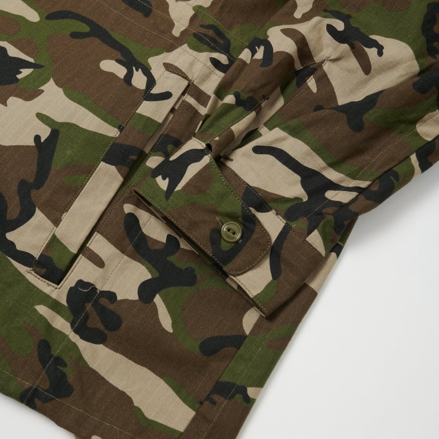 Clothing Gorouta | Gorouta 0305 Windbreak Pullover Ripstop Jacket - Camo