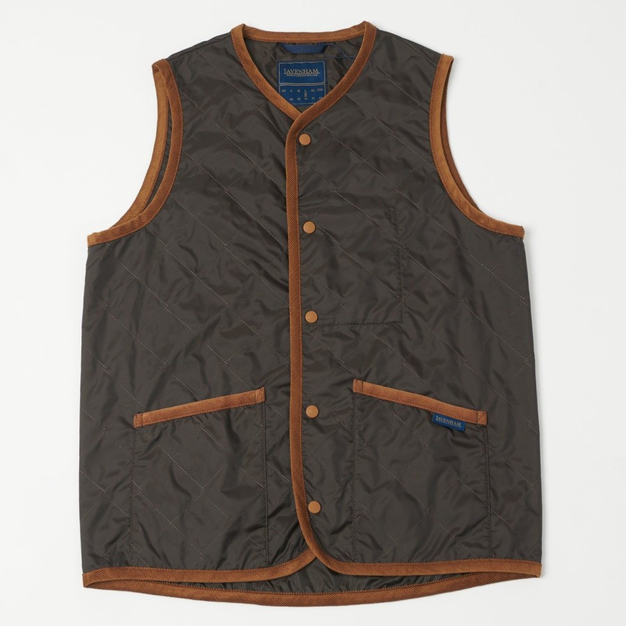 Clothing Lavenham | Lavenham Thornham Gilet - Dark Chocolate