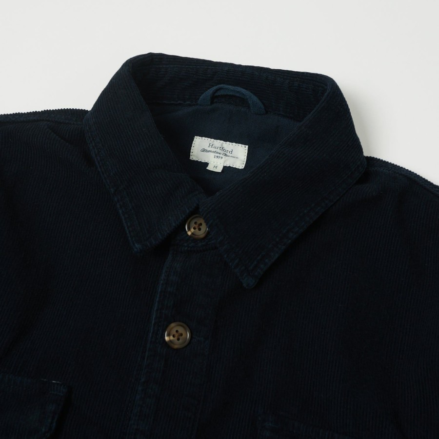 Clothing Hartford | Hartford Aye4124 Joyce Cord Work Shirt - Navy