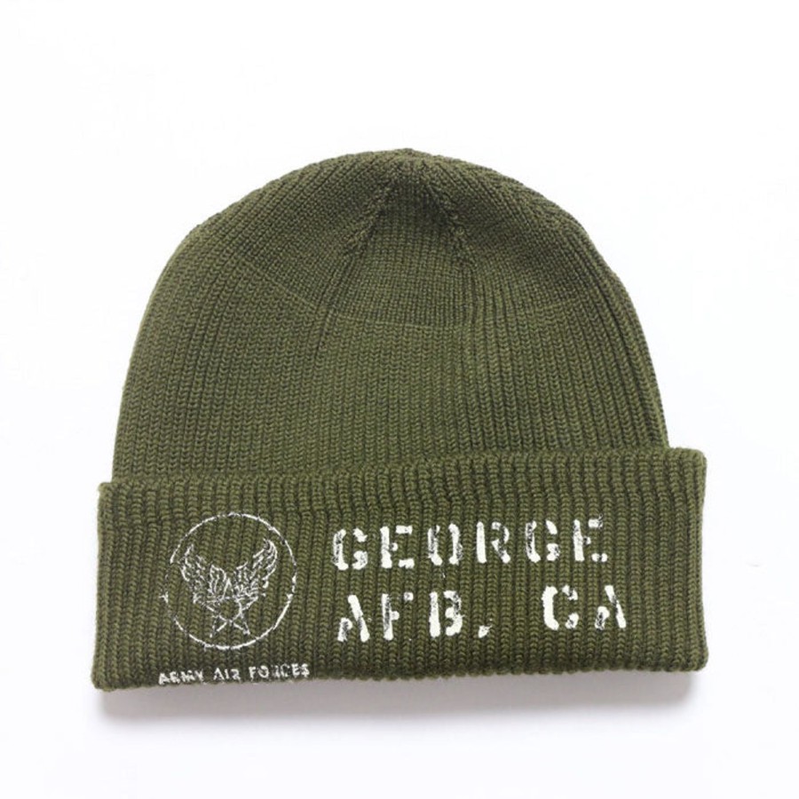 Accessories Buzz Rickson's | Buzz Rickson'S 'George Af Base' A-4 Knit Cap - Olive