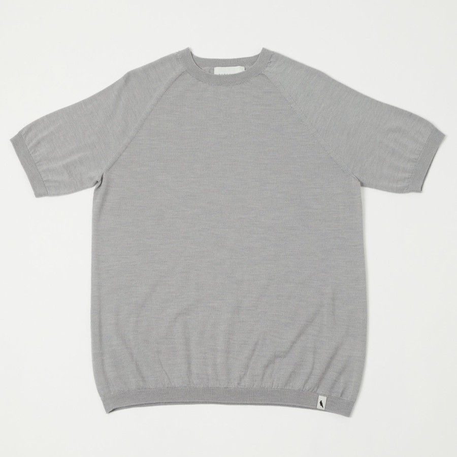 Clothing Peregrine | Peregrine Knitted Wool Tee - Light Grey