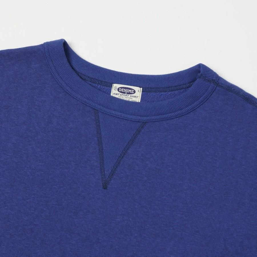 Clothing Denime | Denime Lot. 260 4-Needle Sweatshirt - Blue