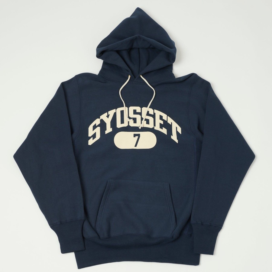 Clothing Warehouse & Co | Warehouse 484 'Syosset' Reverse Weave Hooded Sweatshirt - Navy