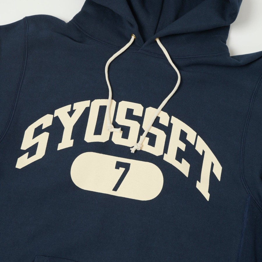 Clothing Warehouse & Co | Warehouse 484 'Syosset' Reverse Weave Hooded Sweatshirt - Navy