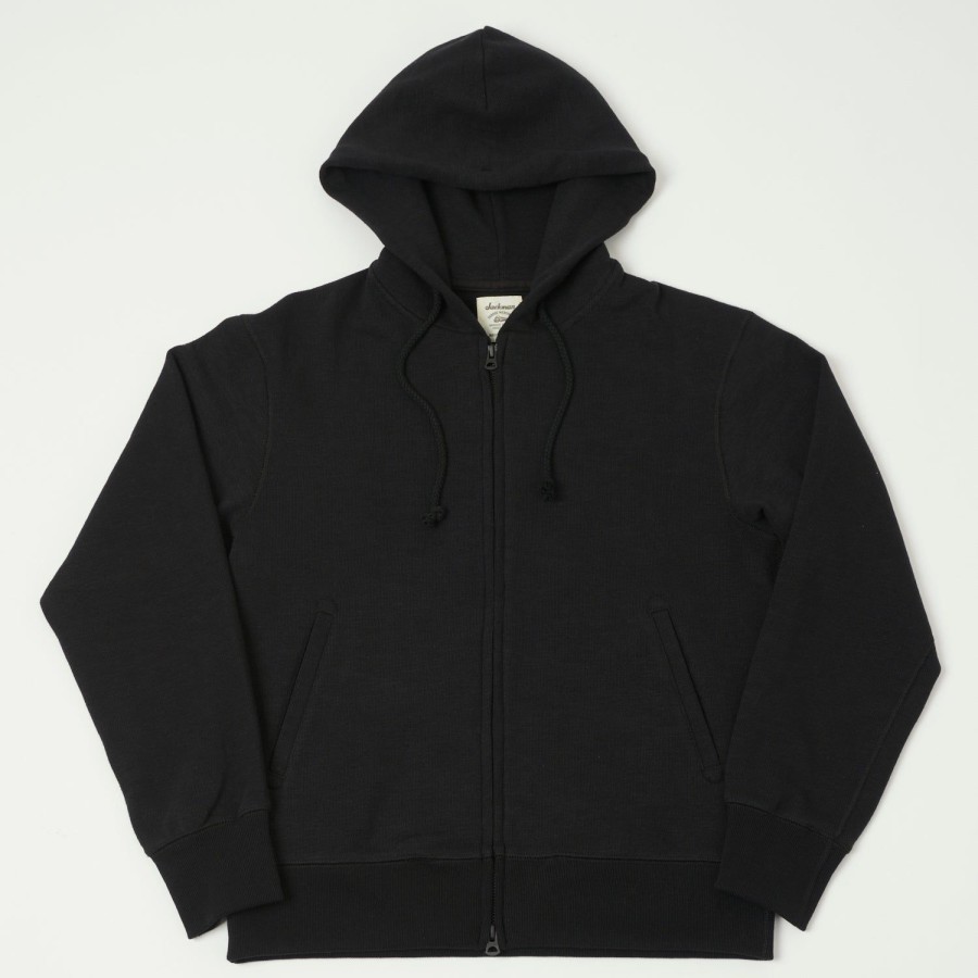 Clothing Jackman | Jackman Gg Sweat Zip Parka - Black