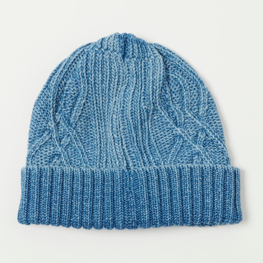 Accessories RoToTo | Rototo Aran Cable Beanie - Light Denim