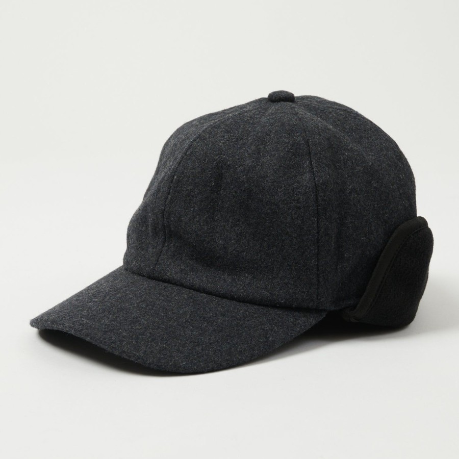 Accessories Crown Cap | Crown Cap 6 Panel Melton Cap - Charcoal