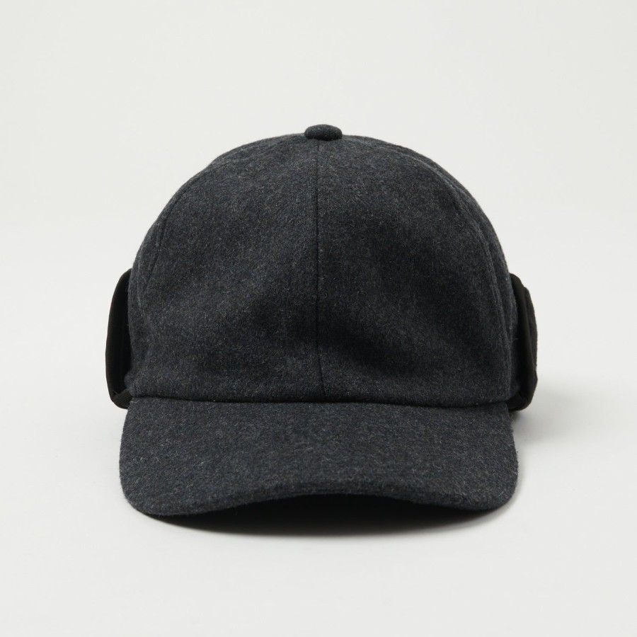 Accessories Crown Cap | Crown Cap 6 Panel Melton Cap - Charcoal