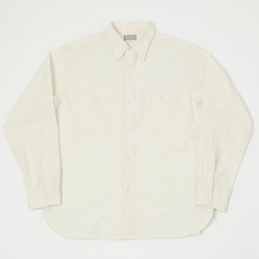 Clothing Buzz Rickson's | Buzz Rickson'S Chambray Work Shirt - White