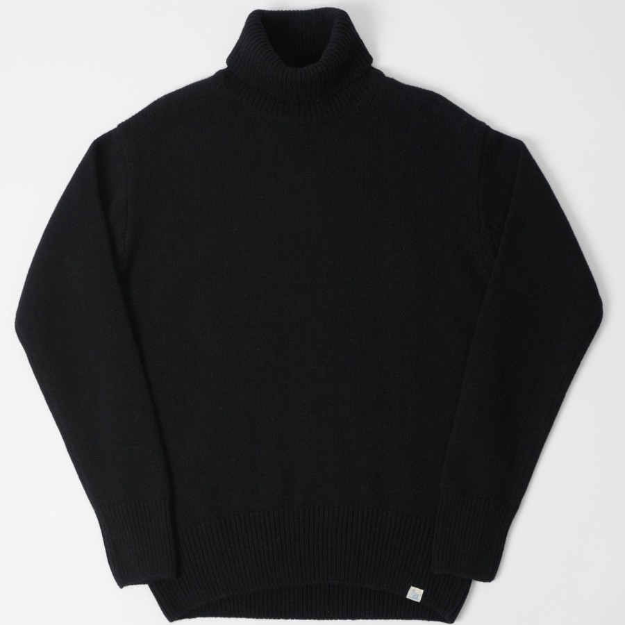 Clothing Merz b. Schwanen | Merz B. Schwanen Loct01 Turtleneck Knit Pullover - Deep Black