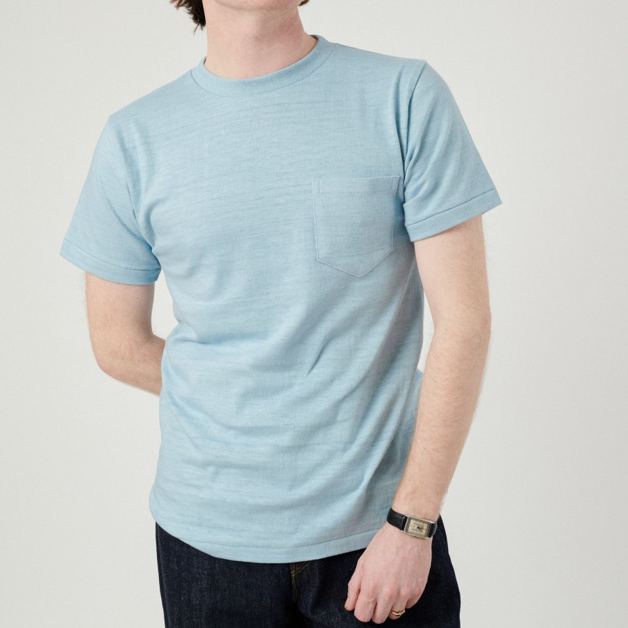 Clothing John Gluckow | John Gluckow Lot. Jg-Cs07 'Keeper' Pocket Tee - Sax Blue