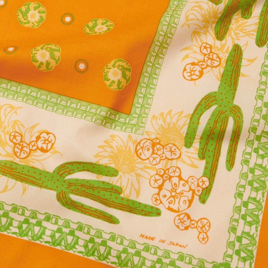 Accessories One Ear Brand | One Ear Brand 'Hikuri (Cactus)' Bandana - Poppy