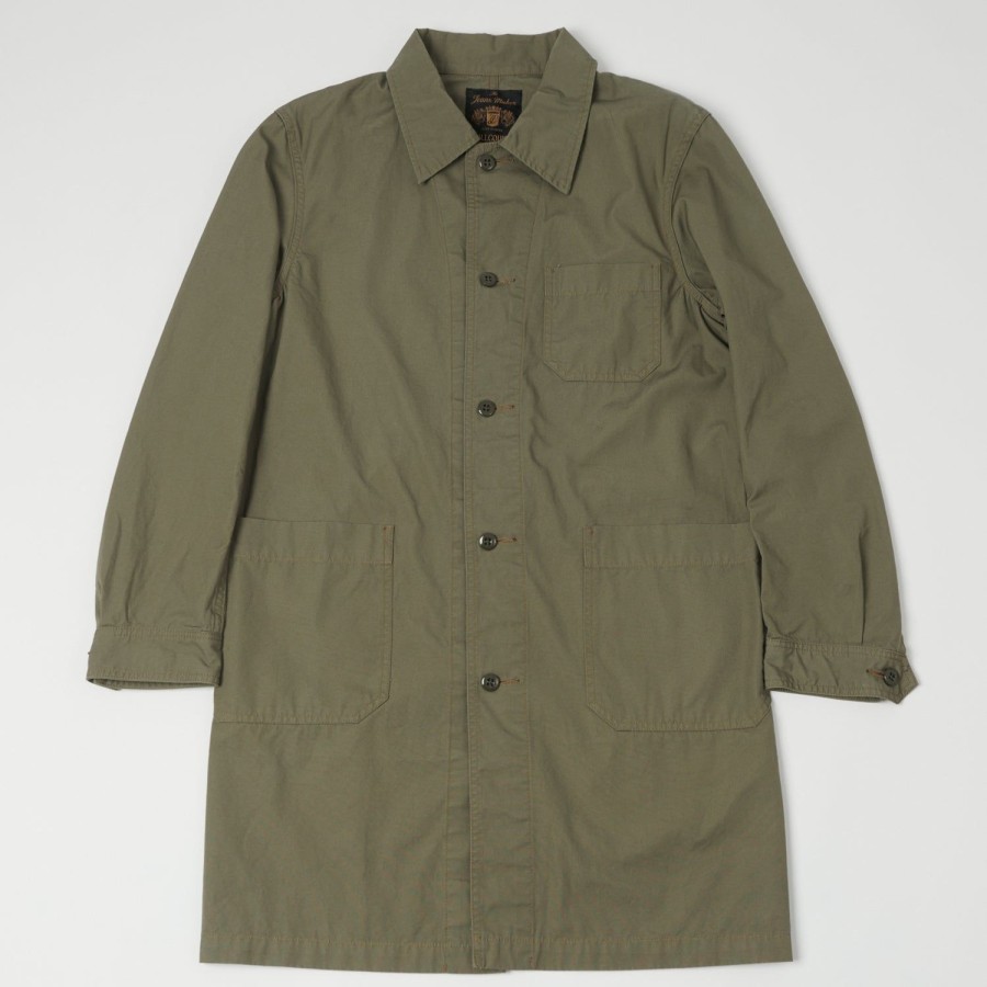 Clothing Full Count | Full Count 2888 Poplin Atelier Coat - Ash Green